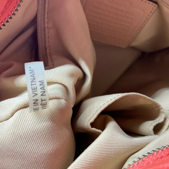 Coach Womens F23283 Orange Tan Canvas Zebra Print Leather Trim Tote Handbag - Picture 5 of 12